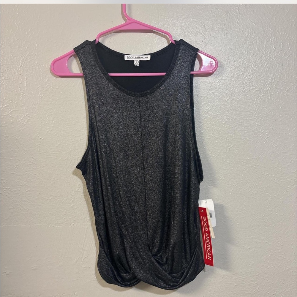 Good American Charcoal Tank Top